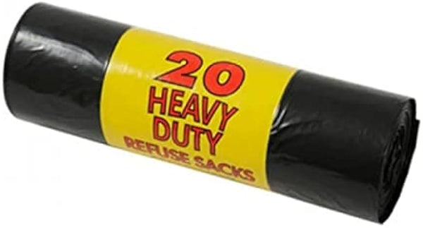 Heavy Duty Black Bin Liners x20
