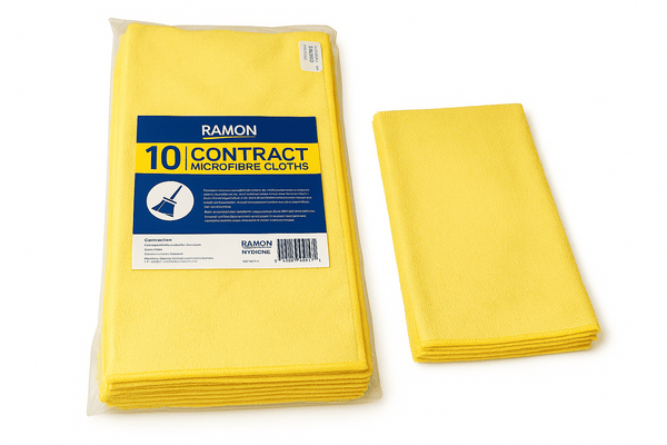 Ramon Squeaky Clean Microfiber Cloths Yellow 10pc