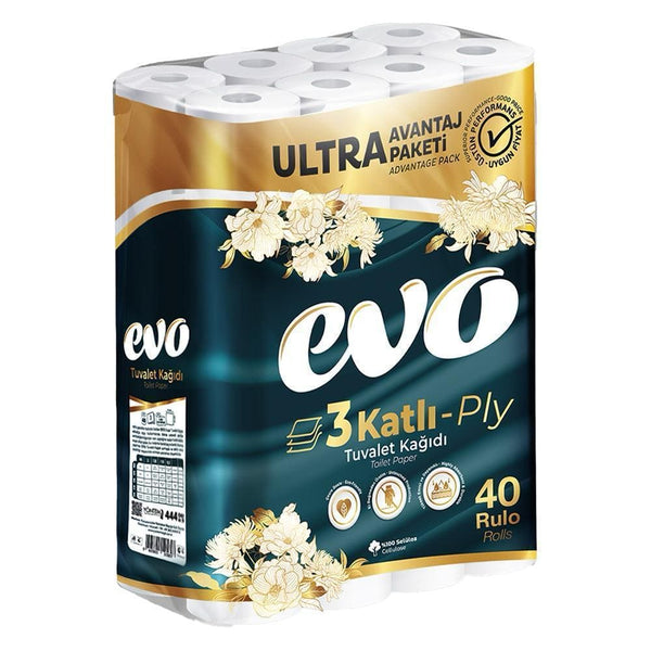 EVO 3 Ply Toilet Roll 40pk
