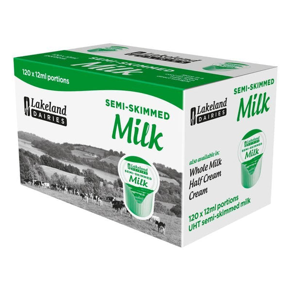 Lakeland Long Life Semi Skimmed Milk Portion Pots / Jiggers - Pack of 120